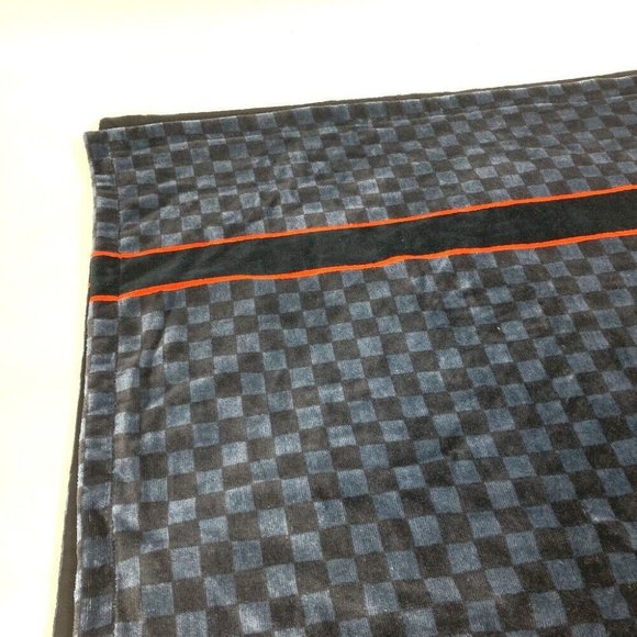 Authentic LOUIS VUITTON M73393 Damier Cobalt Cobalt Lace beach towel bath towel - Picture 8 of 13